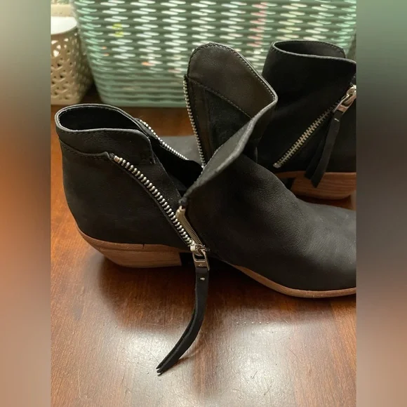 Sam Edelman Packer Bootie With Zipper - Black Nubuck Leather - Picture 6 of 8